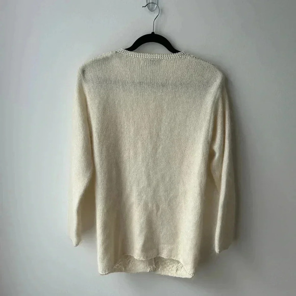 Vintage angora wool cardigan grandmacore patches sweater - Picture 12 of 14